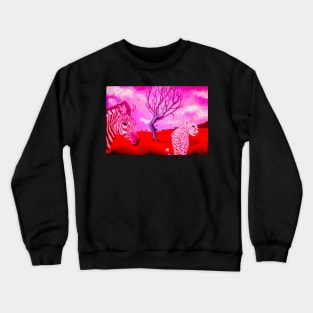 Guepardo Rosa Redux Crewneck Sweatshirt